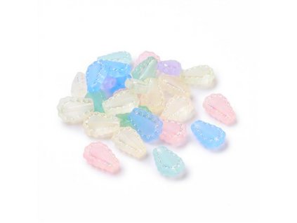 Plastové korálky - hruška 17x12 mm, farba mix