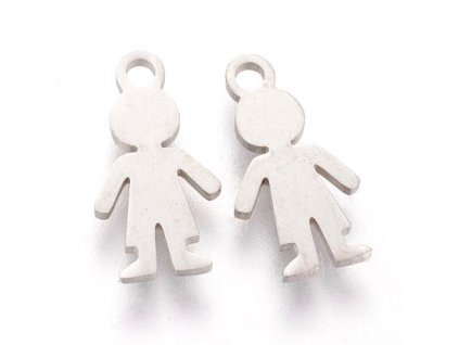 Kovový prívesok, chlapec 14x7 mm, oceľ 304