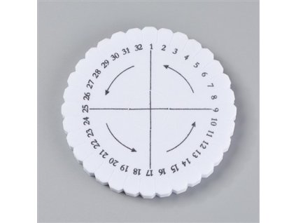 Kumihimo disk, 102x10mm,  barva bílá
