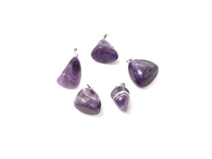 Pendant - amethyst, 23-30x13-22 mm