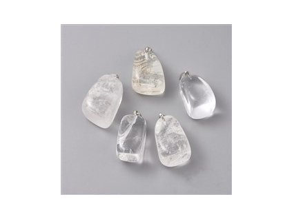 Pendant - crystal, 23-30x13-22 mm