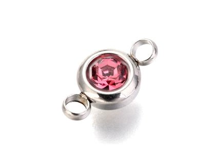 Connector component with chaton 12x6.5x4 mm, steel 304