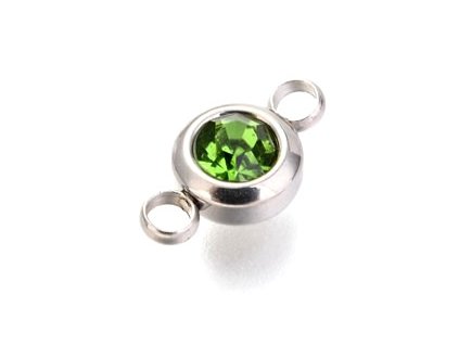 Connector component with chaton 12x6.5x4 mm, steel 304