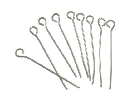 Eye pin 30x0.7 mm, silver color
