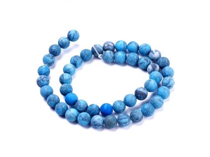 Silk jasper, color-enhanced, 8 mm