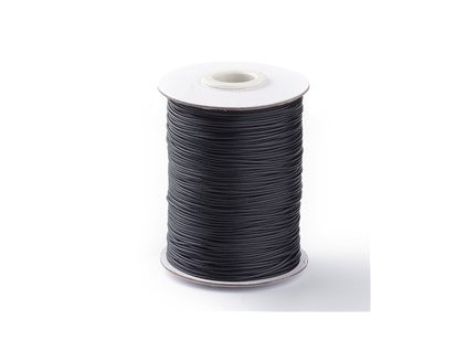 Voskovaná šnúrka 1 mm Korea, čierna 0H