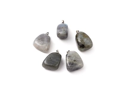 Přívěšek - Labradorit, 23-30x13-22 mm