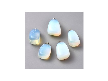 Pendant - Opalite, 23-30x13-22 mm