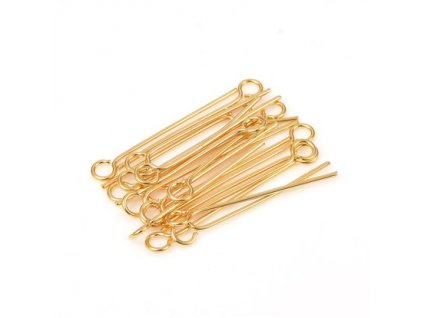 Eye pin 30x0.6 mm, 304 steel, gold color