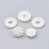 Plastic beads 10 mm, color cream