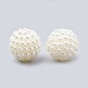 Plastic beads 10 mm, color cream
