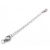 Extension chain with lobster clasp 50 mm, steel 304