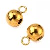Guľôčka s očkom oceľ 304, 9x5x6 mm, farba zlatá