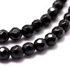 Black agate ONYX 4 mm, faceted
