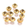Metal bead 4x2mm, 304 steel gold-plated