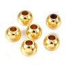 Metal crimp beads 3x2 mm, color gold