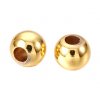 Metal crimp beads 3x2 mm, color gold
