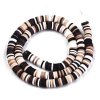 Polymer Heishi beads 6x0.5 mm, brown mix color