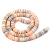 Polymer Heishi beads 6x0.5 mm, light brown mix color