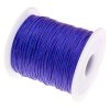 Waxed cotton cord 1 mm, blue