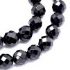 Black agate ONYX 3 mm, faceted