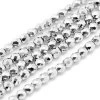 Hematite faceted, 2 mm, galvanized, platinum color