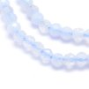 Blue lace agate, faceted, 3 mm