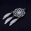 Metal pendant - dreamcatcher, 46x20x1 mm, steel 201