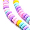Polymer Heishi beads 6x3 mm, color crazy mix