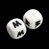 Silicone letter bead 12 mm