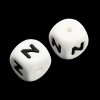 Silicone letter bead 12 mm