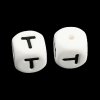 Silicone letter bead 12 mm