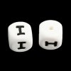 Silicone letter bead 12 mm
