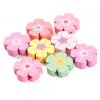 Wooden beads flower, 16x16.5x5 mm