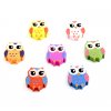 Wooden owl beads, 22x18x5mm