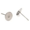 Stud earring with a 4x0.7 mm flat pad, steel 316