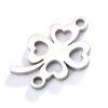 Connector component, four-leaf clover 16 mm, steel 304