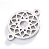 Connector component flower of life, 16 mm, steel 304