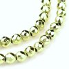 Hematit fasetovaný, 3 mm, galvanizované, 04 light gold