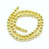 Faceted hematite beads, 2 mm, electroplated, 03 golden plated