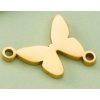 Spojovací komponent, motýl 12x12 mm, ocel 304, barva zlatá