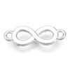 Connector component, infinity 22.5x8 mm, platinum
