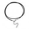 Necklace waxed cord with clasp, 435x1.5 mm, black 02