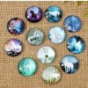 Round cabochon 25 mm, unicorn pattern