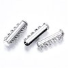 Magnetic clasp with 5 loops, platinum color