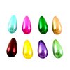 Plastic bead, pear shape 22.5x12 mm, mix