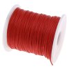 Waxed cotton cord 1 mm, red