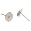 Stud earring with a 6x0.7 mm flat pad, 316 steel