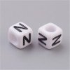 Plastové korálky, písmenko 6 mm, A-Z (Písmeno Z)