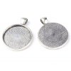 Okrúhly kotlík s očkom, veľkosť 36,5x28 mm, farba starostriebro